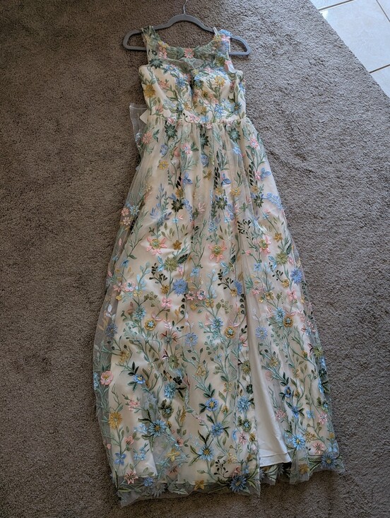 Azazie Dresses & Skirts - NWT Azazie Blush 3d Floral Dress